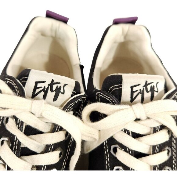Eytys Odessa Canvas Sneakers Size 39 US 8.5 Womens Black $210 - Picture 4 of 15